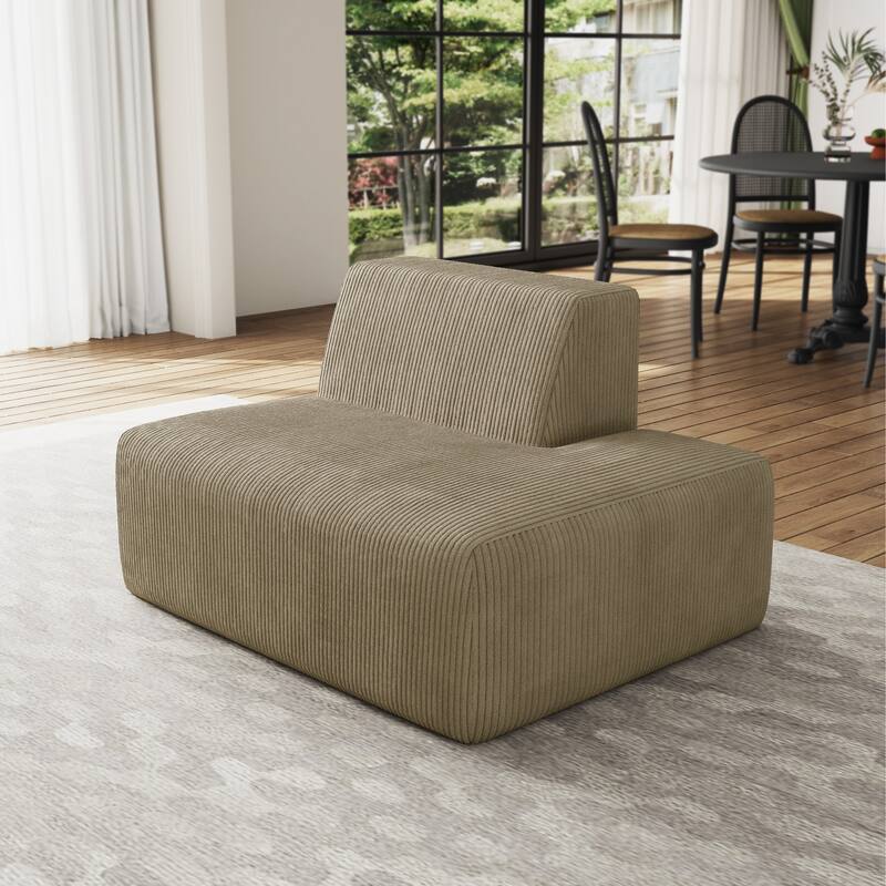 Modern Chaise Lounge Indoor Corduroy Sofa