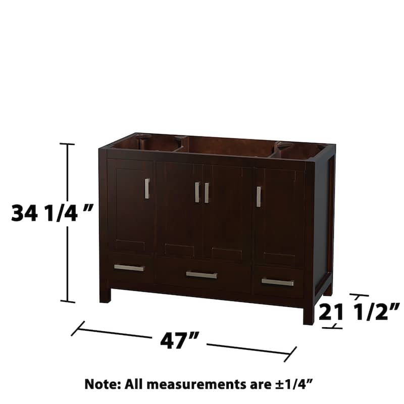 Wyndham Collection Sheffield 48" Hardwood Vanity Cabinet and Medicine