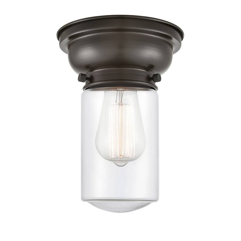 Innovations Lighting Dover 6" Wide Convertible Flush Mount Ceiling - Oil Rubbed Bronze / Clear