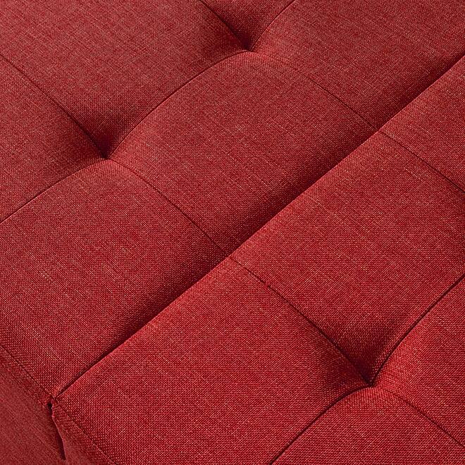 30 Inch Smart Lift Top Button Tufted Fabric Storage Ottoman by Crown Comfort