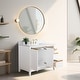 preview thumbnail 114 of 177, Vanity Art Bathroom Vanity with Ceramic Sink and Engineered Marble Top