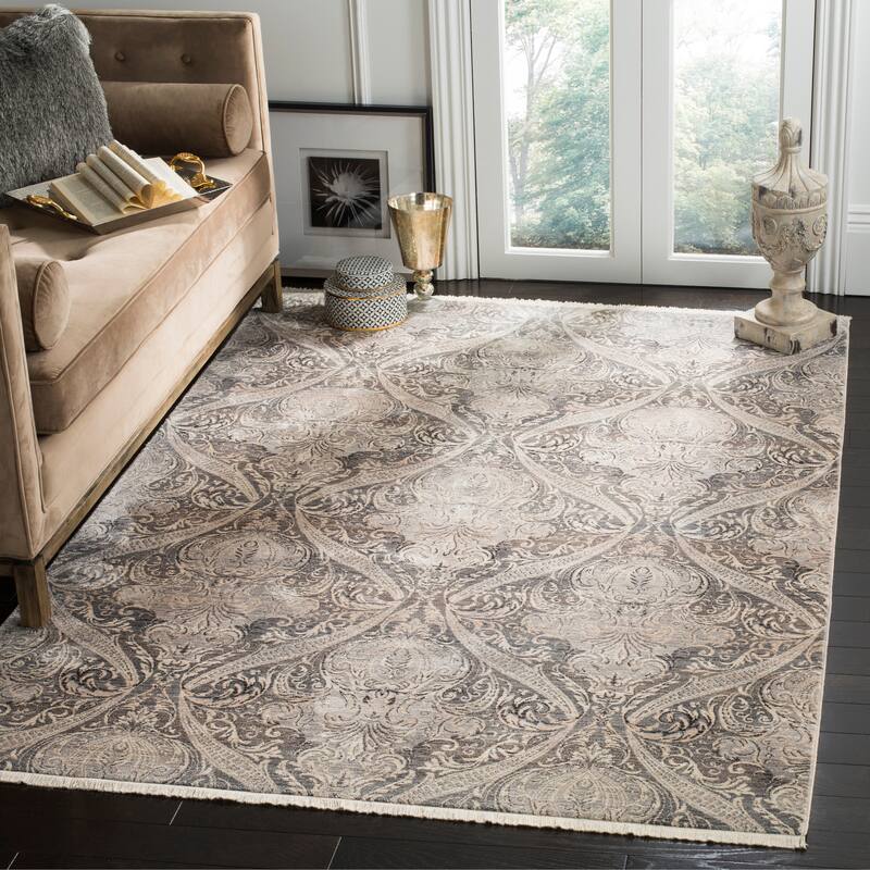 SAFAVIEH Vintage Boho Persian Siepie Oriental Polyester Rug with - 4' x 6' - Grey/Charcoal