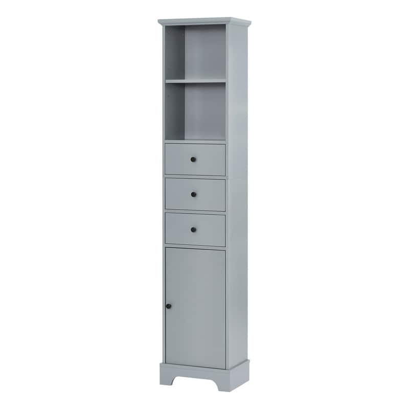 Tall Bathroom Freestanding Storage with 3 Drawers and