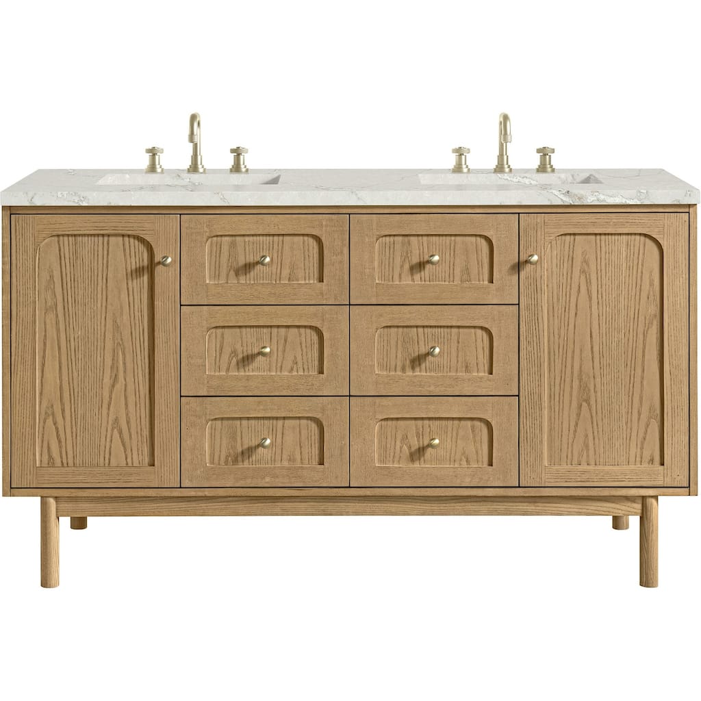 James Martin Vanities 545-V60D-FVSL Laurent 60" Wall Mounted or Free