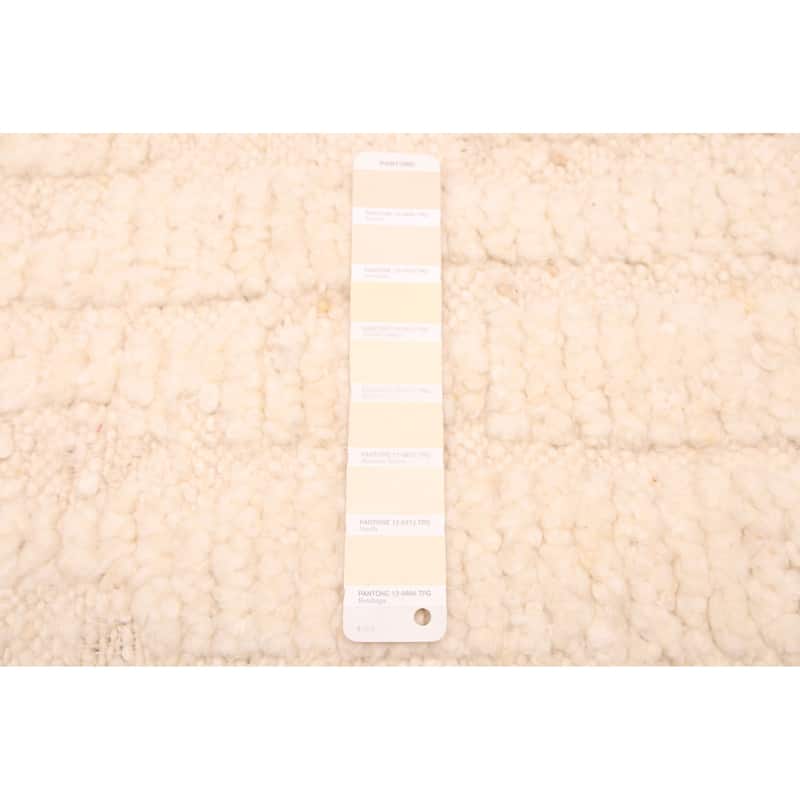 ECARPETGALLERY Hand-knotted Looma Cream Wool Rug - 8'1 x 9'10