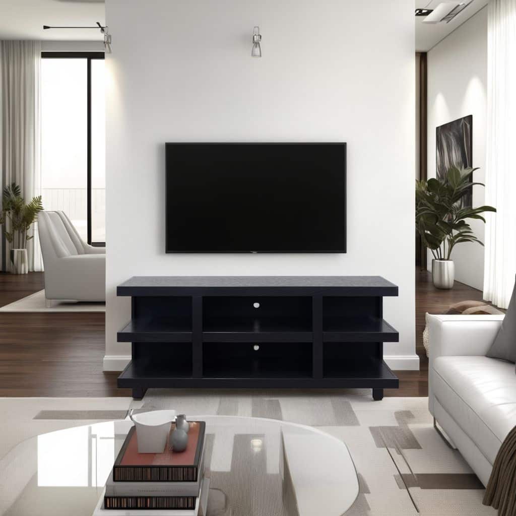 Bridgevine Home Laurel Canyon 64 inch TV Stand for TVs up to 70 inches, No Assembly Required