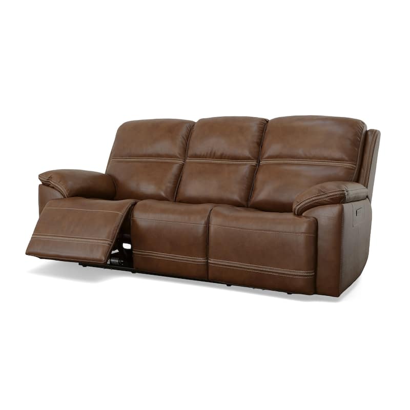 Jackson Zero Gravity Top Grain Leather Power Reclining Sofa with Power Headrests by Flexsteel