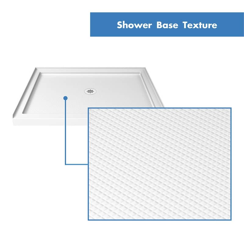 DreamLine SlimLine 36 in. D x 36 in. W x 2 3/4 in. H Single Threshold Shower Base - 36" x 36"