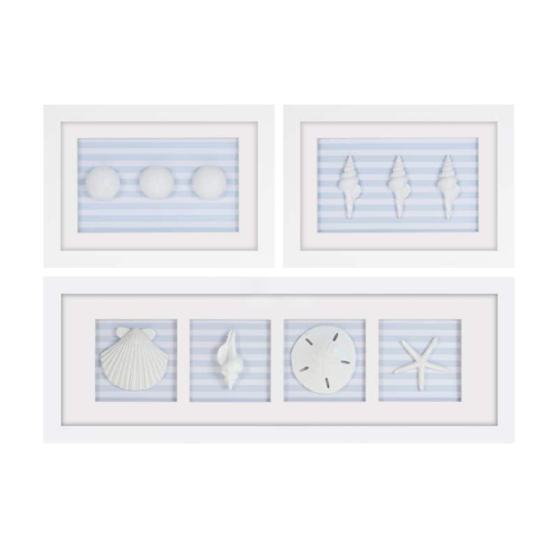 Framed Beach Wall Plaque (Set of 3)