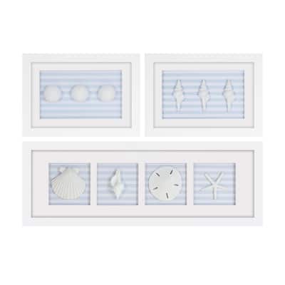 Framed Beach Wall Plaque (Set of 3)