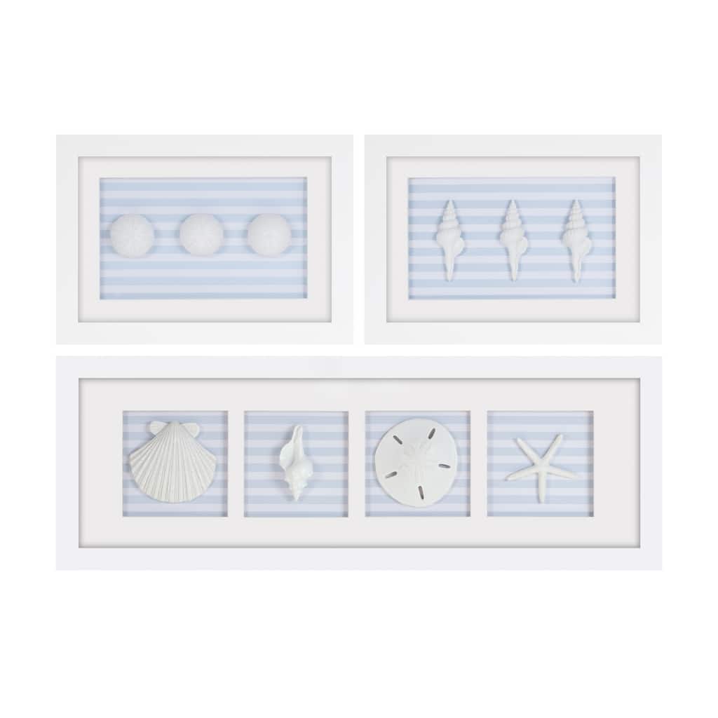 Framed Beach Wall Plaque (Set of 3)