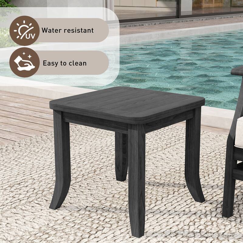 Patio Teak Wood Outdoor Square Side Table