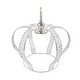 preview thumbnail 9 of 15, Crystal Bead Crown Decor Centerpiece Accent Piece Tabletop 17.75" H x 18.25"D - Silver