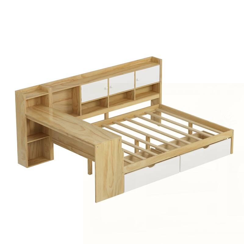 Daybed with Seven Storage Cabinets and Two Storage Drawers