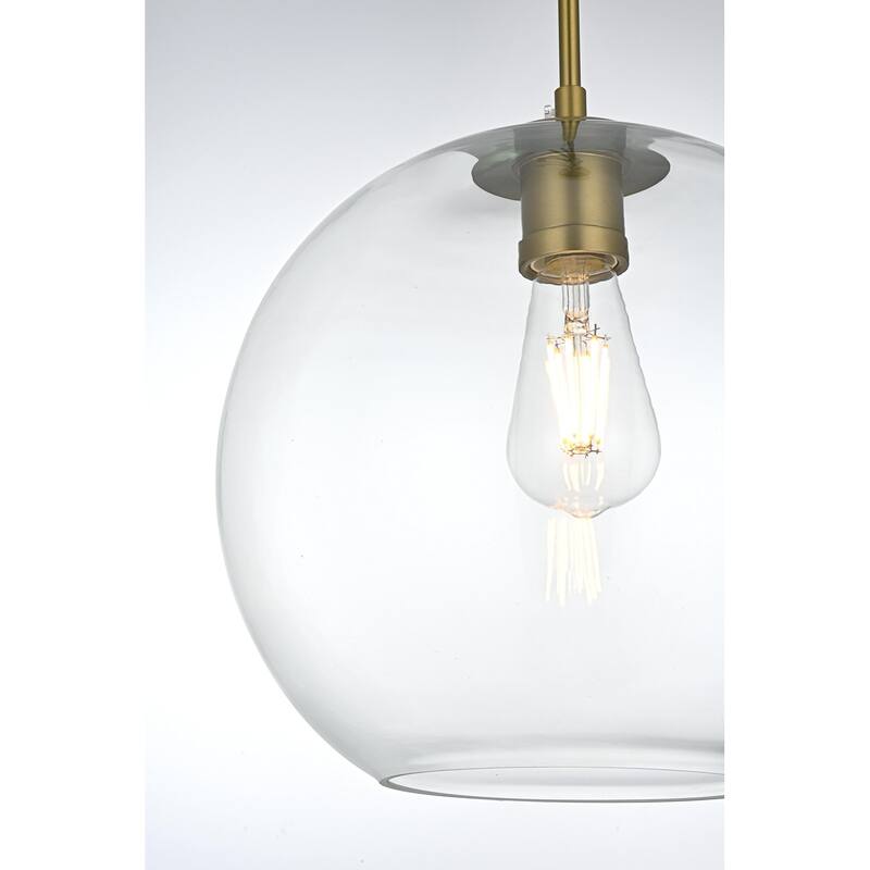 Elegant Lighting Baxter 12" Wide Single Light Pendant with Clear Glass
