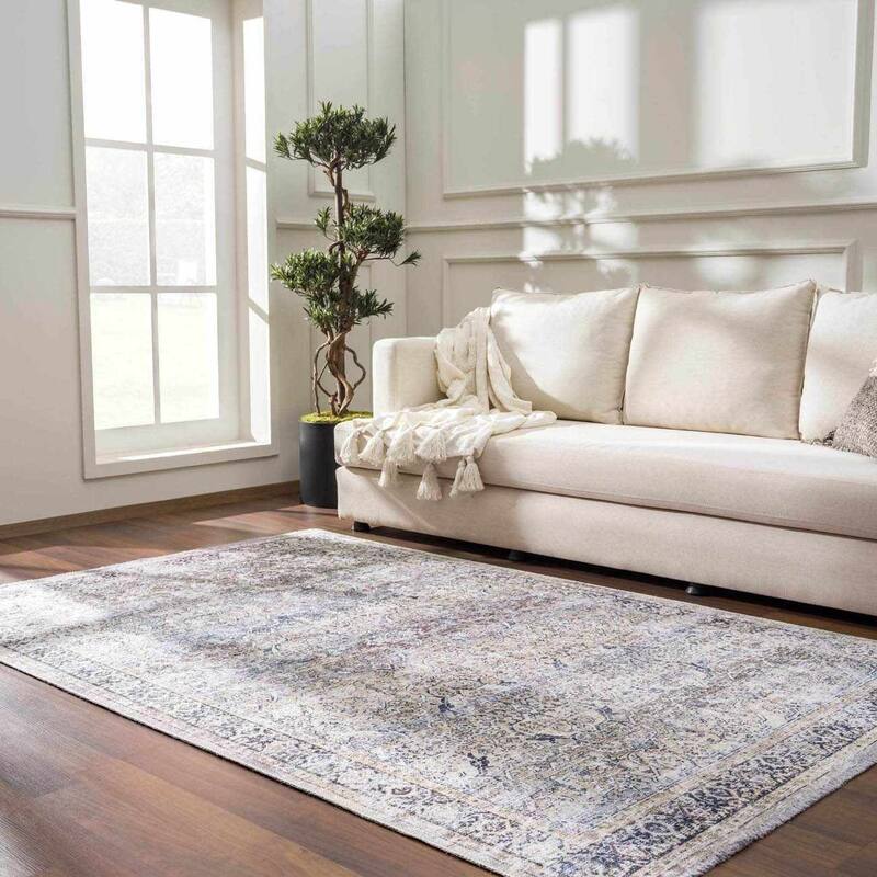 HOLI Area Rug - 7'10"x10'3" - Olive Green, Cream, Beige