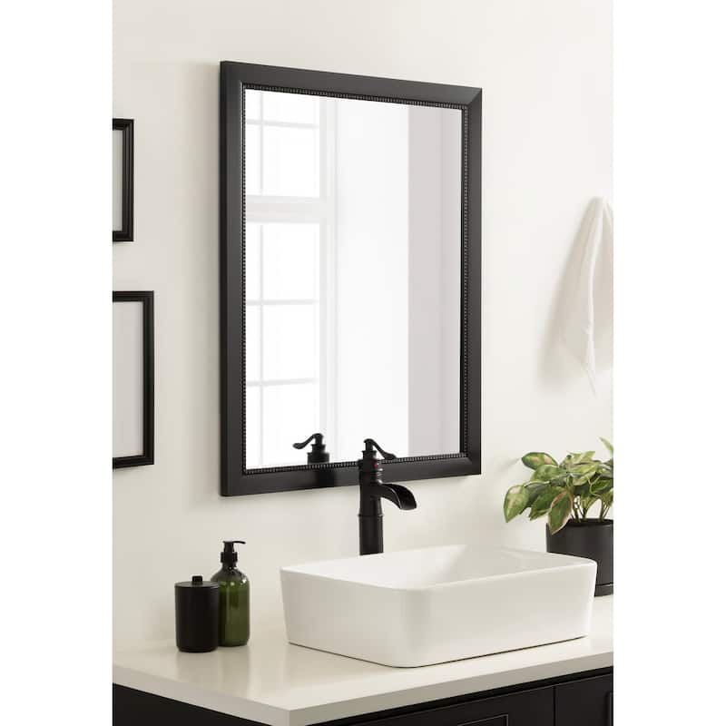 Kate and Laurel Monetta Rectangle Bathrom Wall Mirror