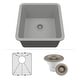 preview thumbnail 11 of 47, 16" x 18" Quartz Single Bowl Sink Drop-In/Undermount Granite Composite - 16"x18"