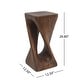 preview thumbnail 46 of 73, Christopher Knight Home - Aurelian Quenby MGO Lightweight Concrete Twist End Table with Wood-Grain Texture