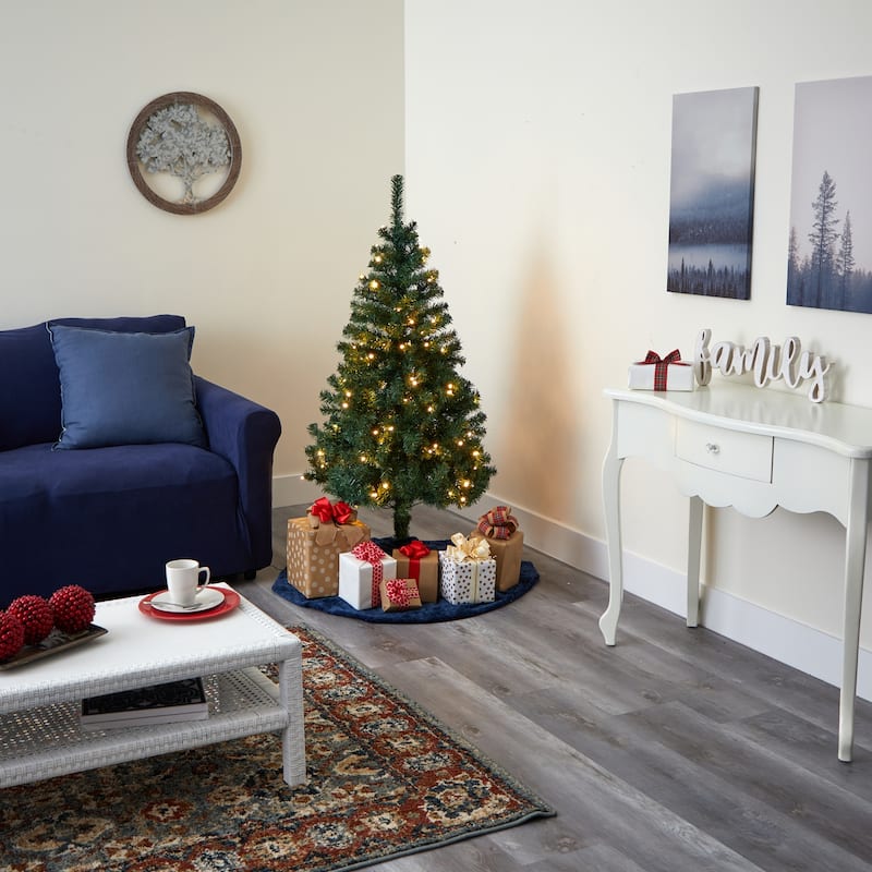 5ft. Pine Artificial Christmas Tree with 150 Clear LED Lights - Charming Festive Holiday X-Mas Glow