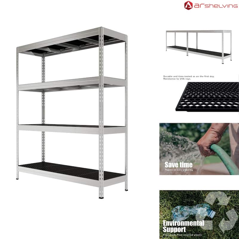 AR Shelving All-Weather Storage Pro Shelving Heavy-Duty Indoor/Outdoor Solution - 59"W x 71"H x 20"D