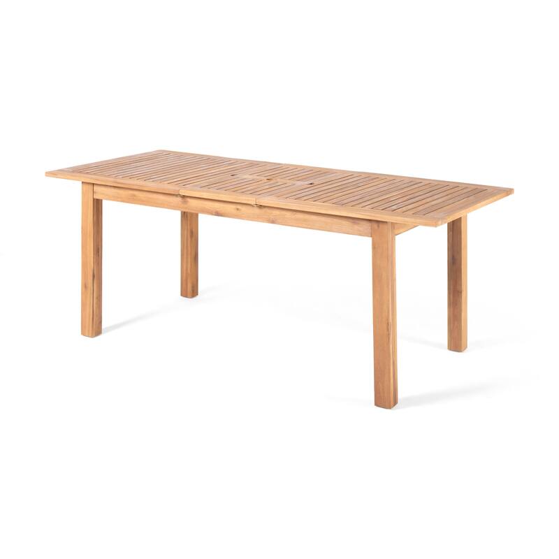 Nestor Outdoor Expandable Acacia Wood Dining Table by Christopher Knight Home
