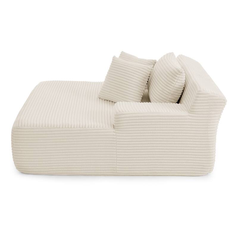 Oversized Single Lazy Sofa Lounge Chair, High-Density Foam Filled Reading Chair, Velvet Upholstered Boneless Chairs