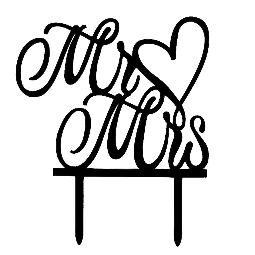 Wedding Party Acrylic DIY Handcraft Gift Cupcake Decoration Cake - Black