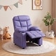 preview thumbnail 64 of 64, Costway Kids Youth Recliner Chair PU Leather w/Cup Holders & Side