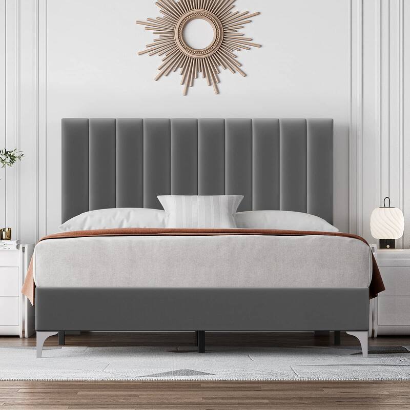Bed Frame with Adjustable Headboard