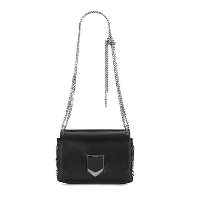 Jimmy Choo Women S Black Chrome Lockett Spazzolato Leather Bag Sbk012573 On Sale Overstock 30288760 Each jimmy choo bag is carefully selected through our two step authentication process before being cleaned, priced and put for sale online and in our stores. overstock com
