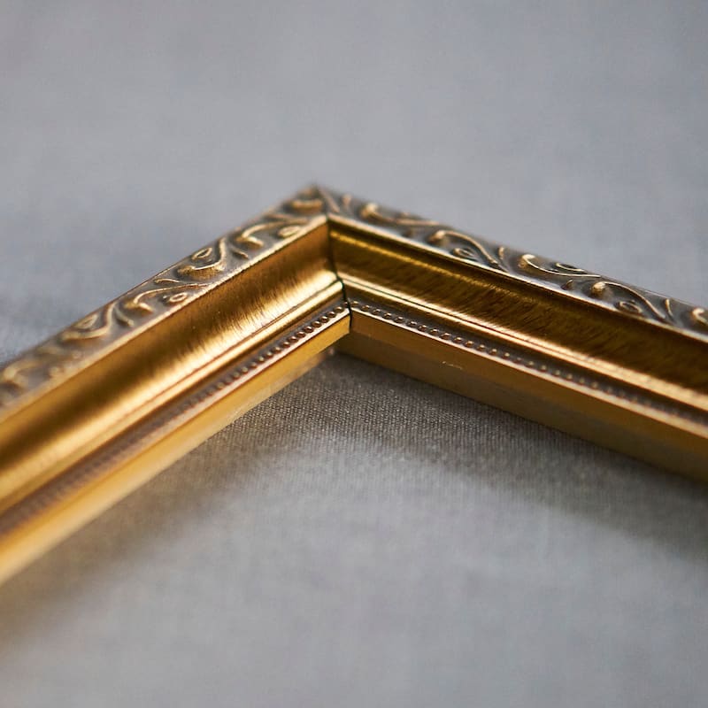 7x7 Traditional Antique Gold Wood Picture Square Frame Bed Bath