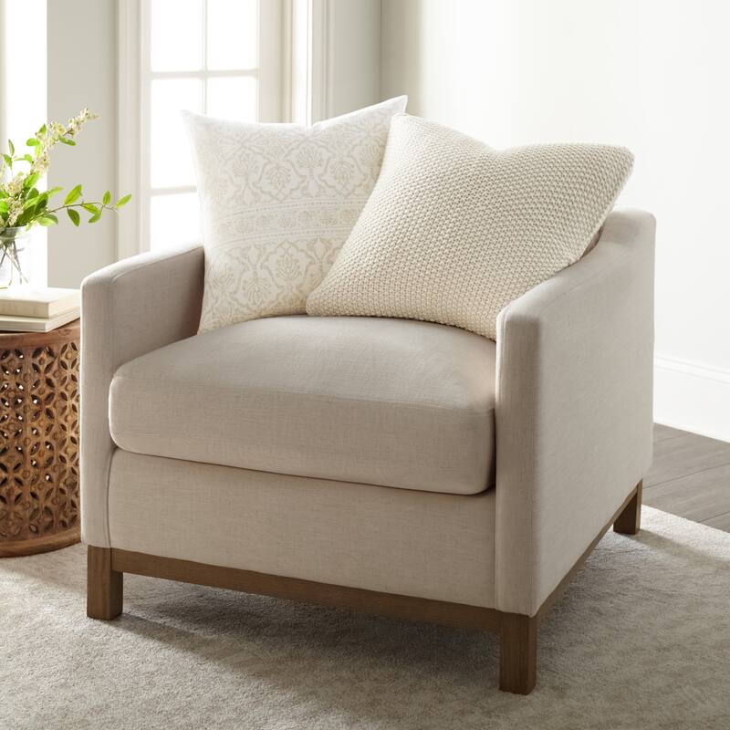 Seed Stitch Knit Acrylic Decor Throw Pillow