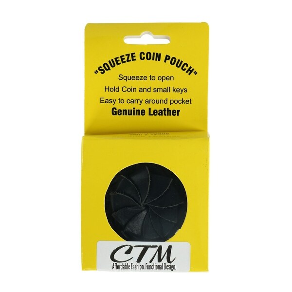 CTM Leather Squeeze Coin Pouch