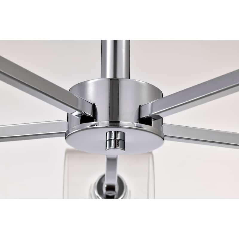 Marlowe 28 Inch 5 Light Chandelier Polished Nickel with Clear Glass - Polished Nickel