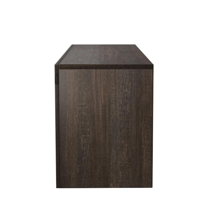 51.18" TV Stand with The Toughened Glass Shelf and LED Color Changing Lights for TVs Up to 55"