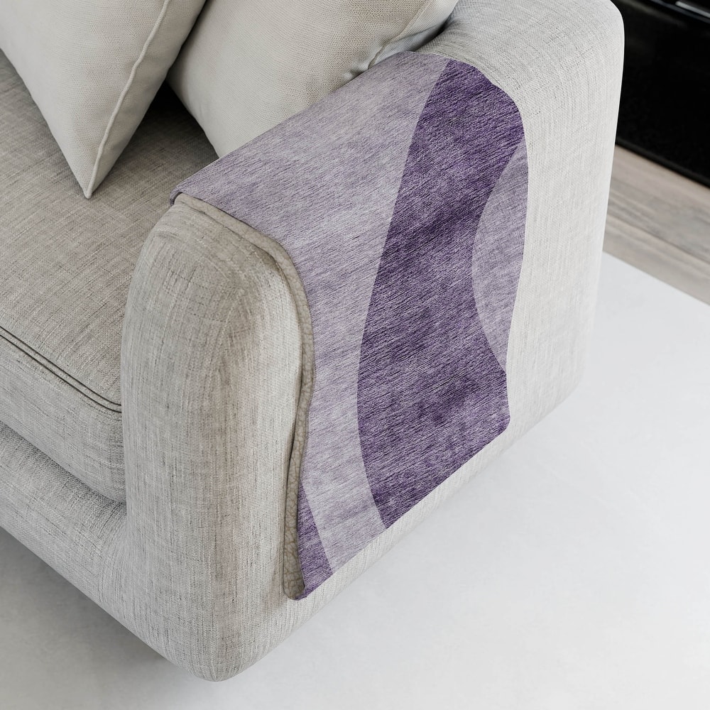 Premium Machine Washable Casual Contemporary Sherpa Throw Blanket