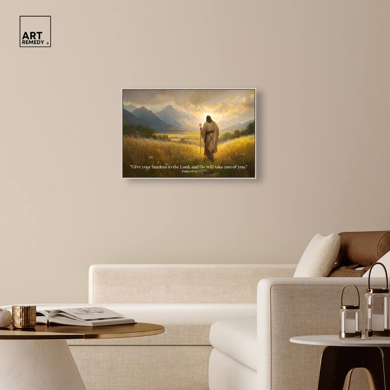 Give Your Burdens Canvas by Art Remedy