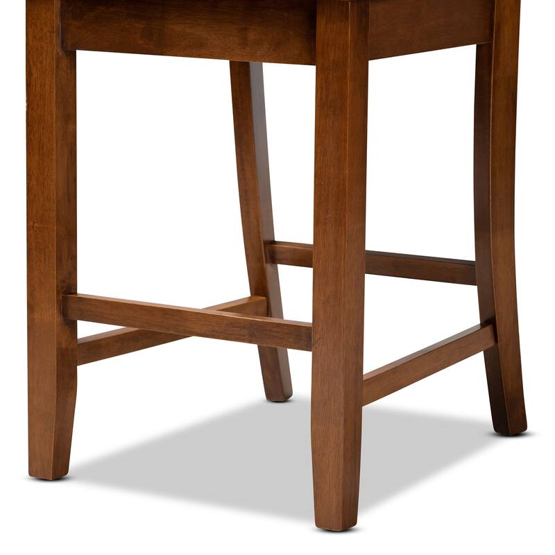 Caron Modern and Contemporary Transitional 2-Piece Counter Stool Set