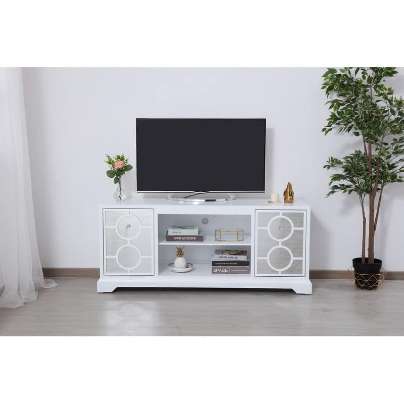 60 in. mirrored TV stand cabinet