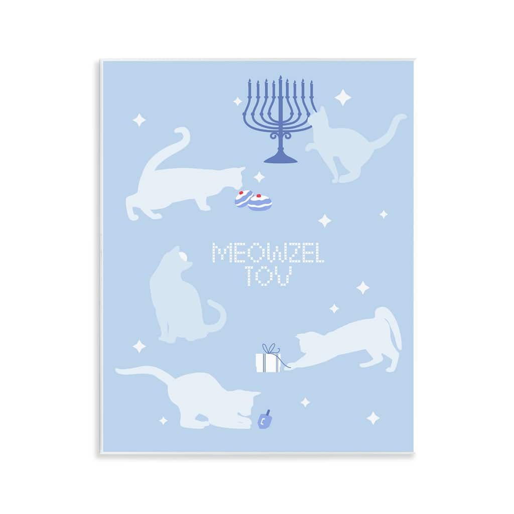 Stupell Meowzel Tov Seasonal Cats Wall Plaque Art Design By Lil' Rue