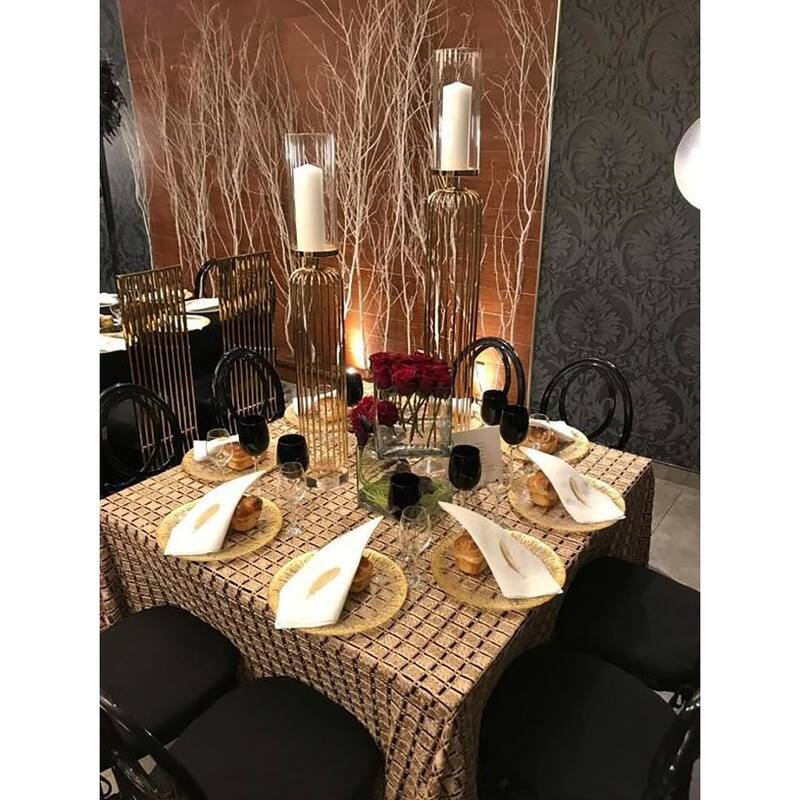 Alice Pazkus Set Of Six Black Water glasses With Clear Stem