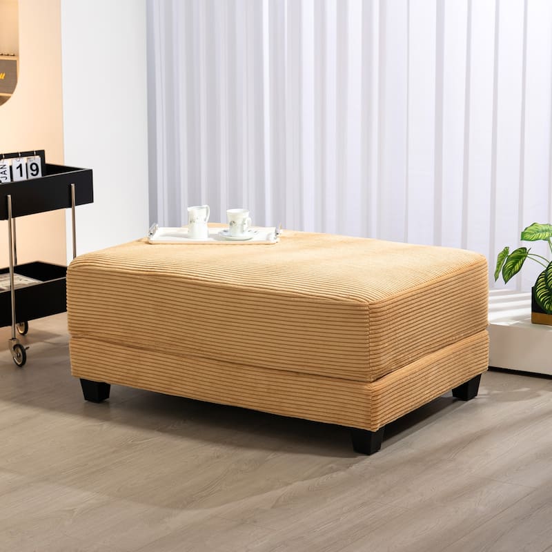 The Contemporary Oversized Corduroy Ottoman