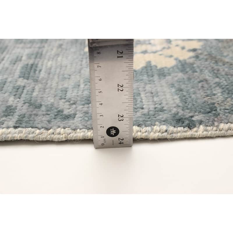 ECARPETGALLERY Hand-knotted Mystique Dark Grey Wool Rug - 3' 6" x 5' 10"