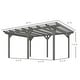 preview thumbnail 1 of 6, Outsunny 12' x 16' Outdoor Pergola, Wood Gazebo Grape for Climbing Plant Support at Garden, Patio, Backyard, Deck, Brown Grey