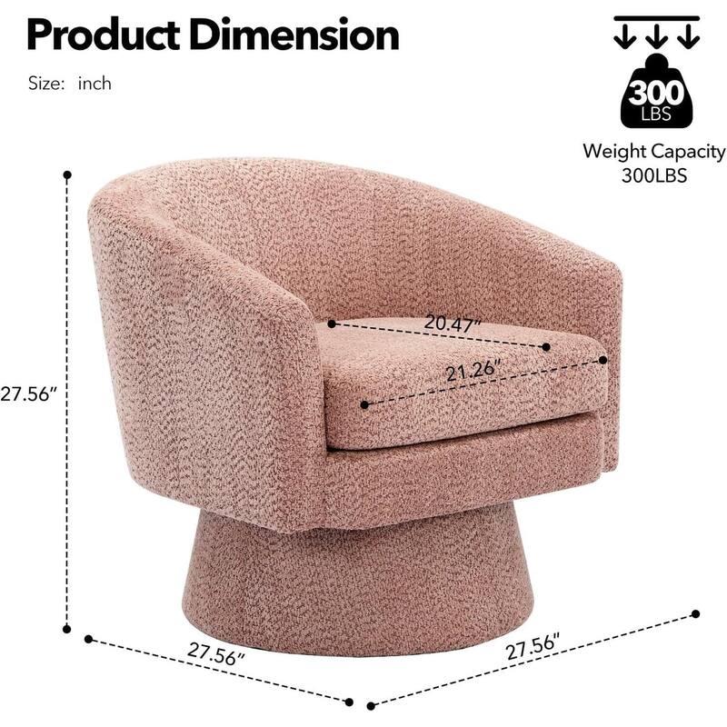 360° Swivel Comfy Accent Sofa Chair for Living Room, Bedroom