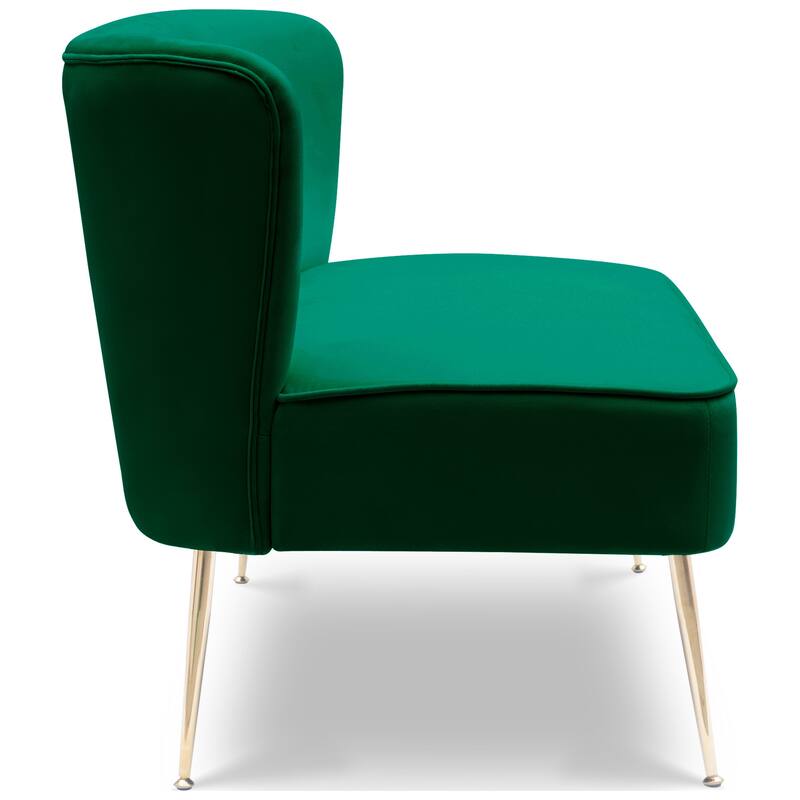 Farrah Upholstered Velvet Polyester Living Room Set With 25 inch Accent Chairs (3-Piece)