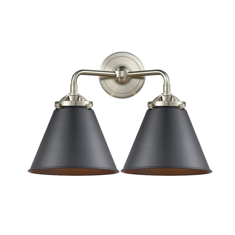 Innovations Lighting Appalachian 2 Light 16" Wide Bathroom Vanity - Brushed Satin Nickel / Matte Black