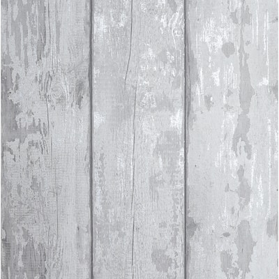 Arthouse Metallic Washed Wood Unpasted Wallpaper