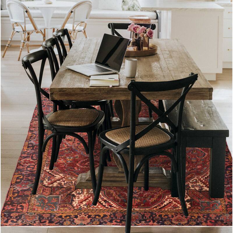 ECARPETGALLERY Hand-knotted Sarabi Dark Red Wool Rug - 9'6 x 12'2